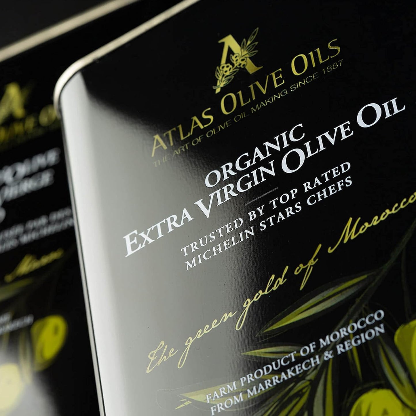 Atlas – Huile d’olive extra vierge bio premium  (bidon métal)