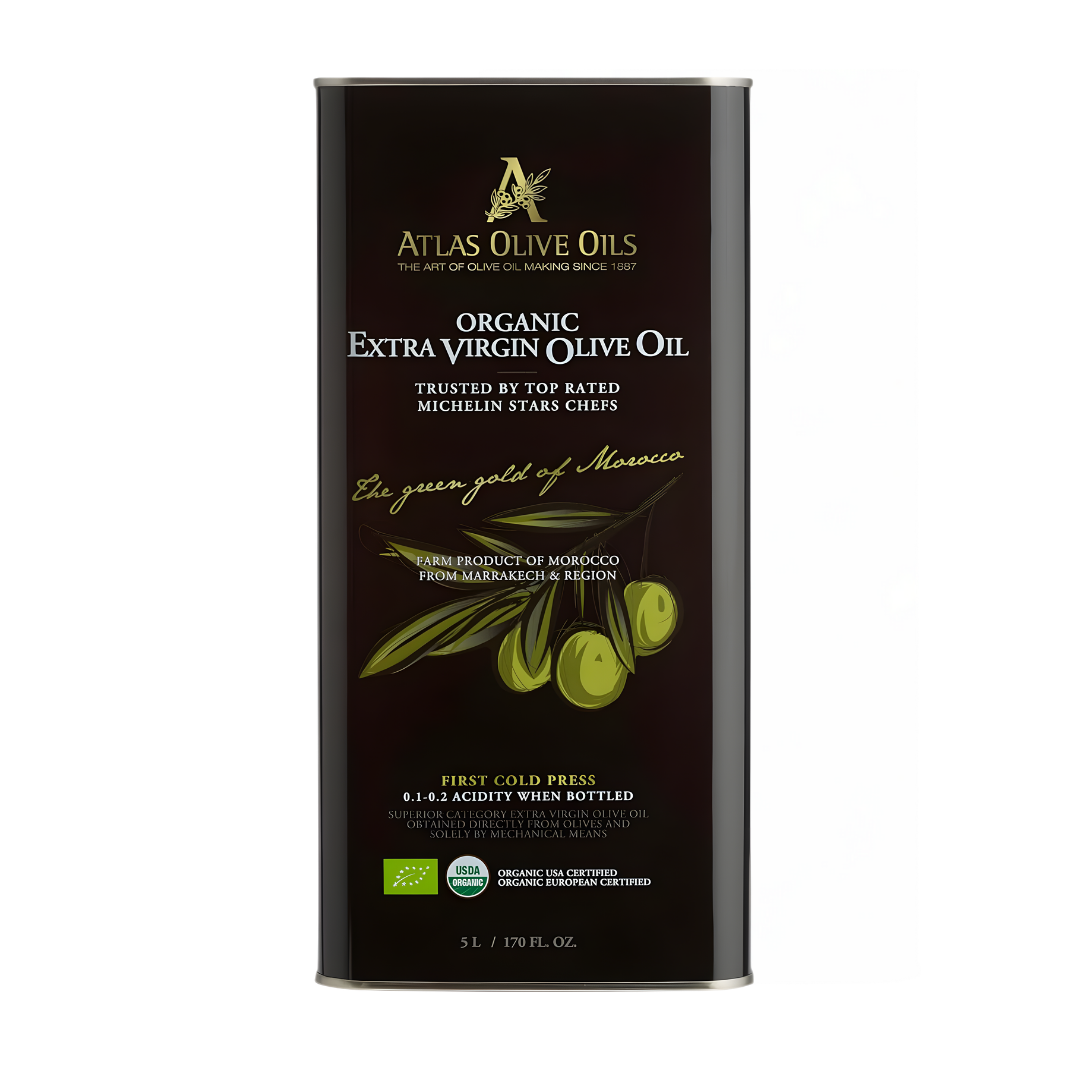 Atlas – Huile d’olive extra vierge bio premium  (bidon métal)