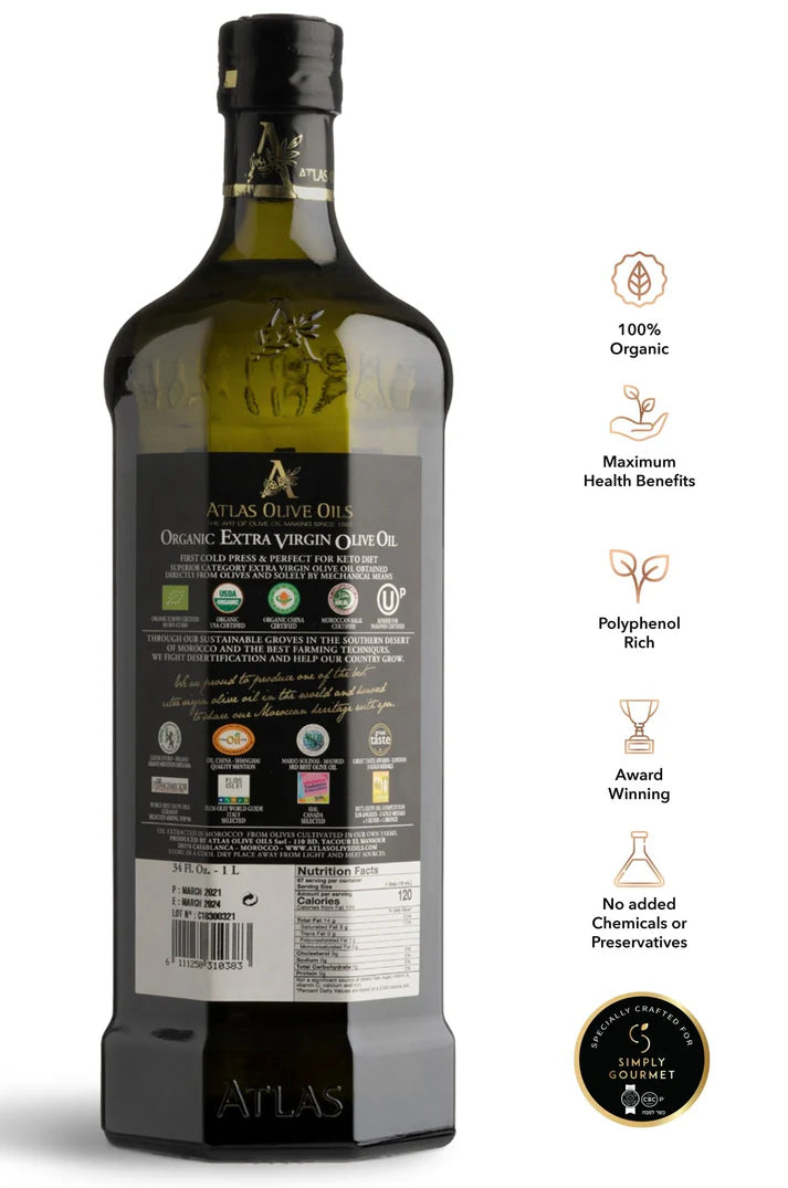 Atlas - Huile d’olive extra vierge bio premium